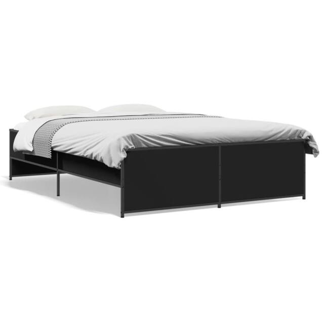 Berkfield Home Bed Frame without Mattress Black 140x190 cm - image 1