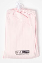 Homescapes Cotton Stripe Fitted Cot Sheets 330 Thread Count, 2 Pack in Pink - Size: Cot Bed - thumbnail 5