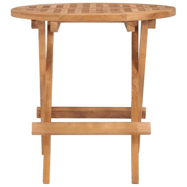 Berkfield Home Folding Garden Table 50x50x50 cm Solid Teak Wood in Brown - Size: 50 x 50 x 50 cm - image 1