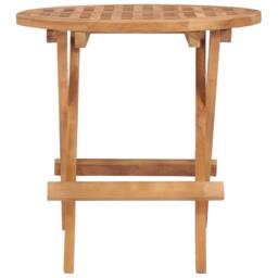 Berkfield Home Folding Garden Table 50x50x50 cm Solid Teak Wood in Brown - Size: 50 x 50 x 50 cm - thumbnail 1