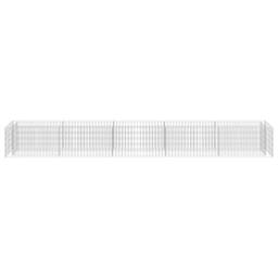 Berkfield Home Gabion Raised Bed Galvanised Steel 450x50x50 cm in Silver - Size: 450 x 50 x 50 cm - thumbnail 5