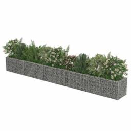 Berkfield Home Gabion Raised Bed Galvanised Steel 450x50x50 cm in Silver - Size: 450 x 50 x 50 cm - thumbnail 4