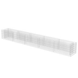 Berkfield Home Gabion Raised Bed Galvanised Steel 450x50x50 cm in Silver - Size: 450 x 50 x 50 cm - thumbnail 3
