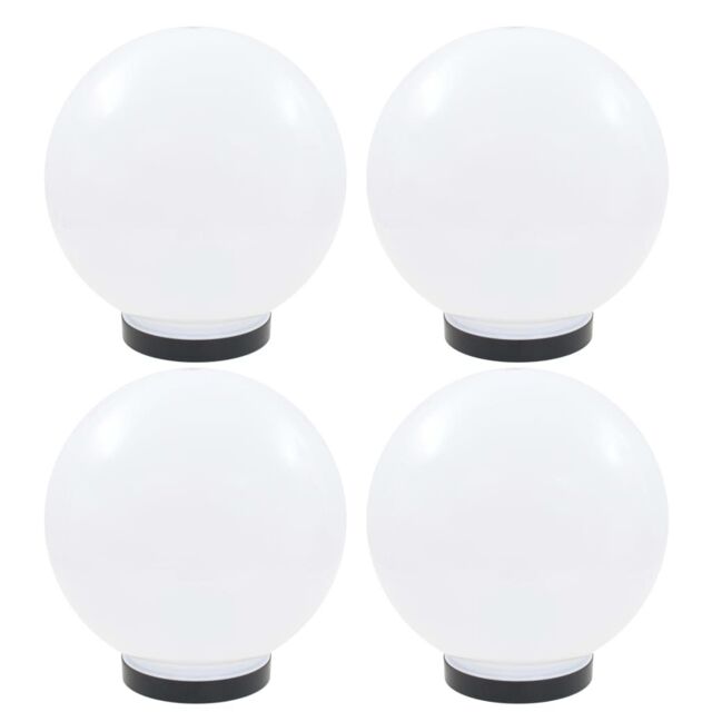 Berkfield Home LED Bowl Lamps 4 pcs Spherical 25 cm PMMA in White - image 1
