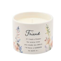 The Cottage Garden Mother's Day Ceramic Candle 100g - Friend in White - thumbnail 5