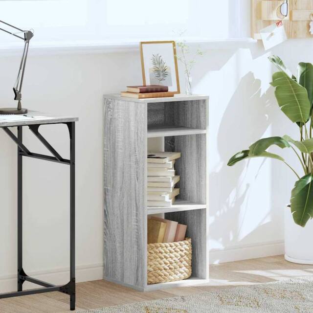 Berkfield Home Decorative Book Cabinet Grey Sonoma 34x31x80 cm Engineered Wood - Size: 34 x 31 x 80 cm - image 1