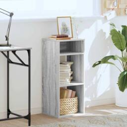 Berkfield Home Decorative Book Cabinet Grey Sonoma 34x31x80 cm Engineered Wood - Size: 34 x 31 x 80 cm - thumbnail 1