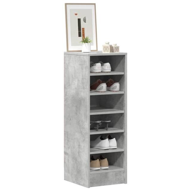 Berkfield Home Shoe Cabinet Concrete Grey 31.5x35x90 cm Engineered Wood - image 1