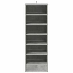 Berkfield Home Shoe Cabinet Concrete Grey 31.5x35x90 cm Engineered Wood - thumbnail 4