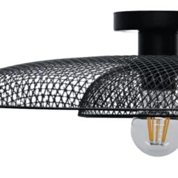 First Choice Lighting Set of 2 Cassidy - Black Metal Wire Layered Flush Ceiling Lights - thumbnail 3