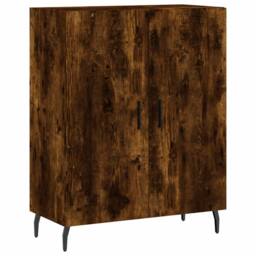 Berkfield Home Sideboard Smoked Oak 69.5x34x90 cm Engineered Wood in Brown - thumbnail 2
