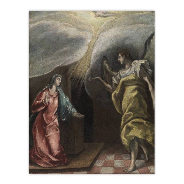 "Artery8 Annunciation Archangel Gabriel & Mary El Greco Wall Art Poster Print - Size: W24"" x H32""" - image 1