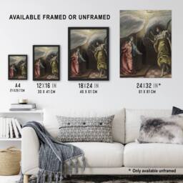 "Artery8 Annunciation Archangel Gabriel & Mary El Greco Wall Art Poster Print - Size: W24"" x H32""" - thumbnail 3