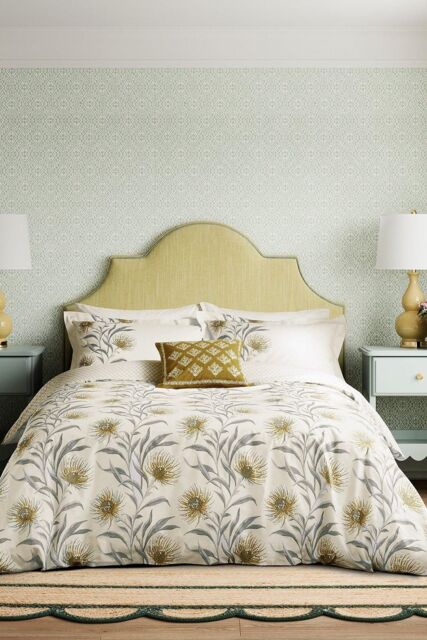 Sanderson 'Catherinae' Cotton Duvet Cover Set in Cream - Size: Super King - image 1