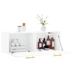Berkfield Home Wall Cabinet White 100x36.5x35 cm Engineered Wood - thumbnail 4