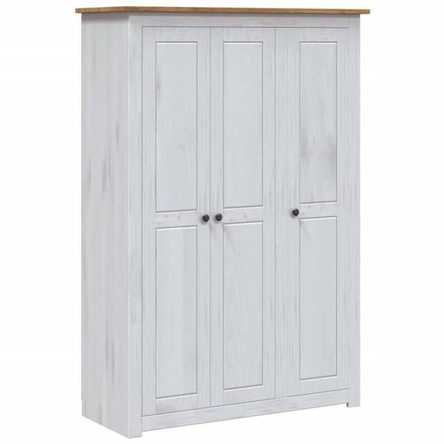 Berkfield Home 3-Door Wardrobe White 118x50x171.5 cm Pine Panama Range - image 1