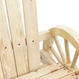 Berkfield Home Rocking Adirondack Chair Solid Wood Fir in Brown - thumbnail 7