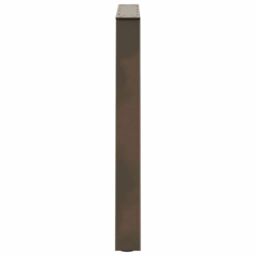 Berkfield Home Dining Table Legs V-Shape 3 pcs Natural Steel 70x(72-73.3) cm Steel in Brown - thumbnail 6