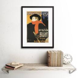 "Artery8 Theatre Cabaret Aristide Bruant Toulouse-lautrec Retro Framed Art - Size: W12"" x H16""" - thumbnail 2