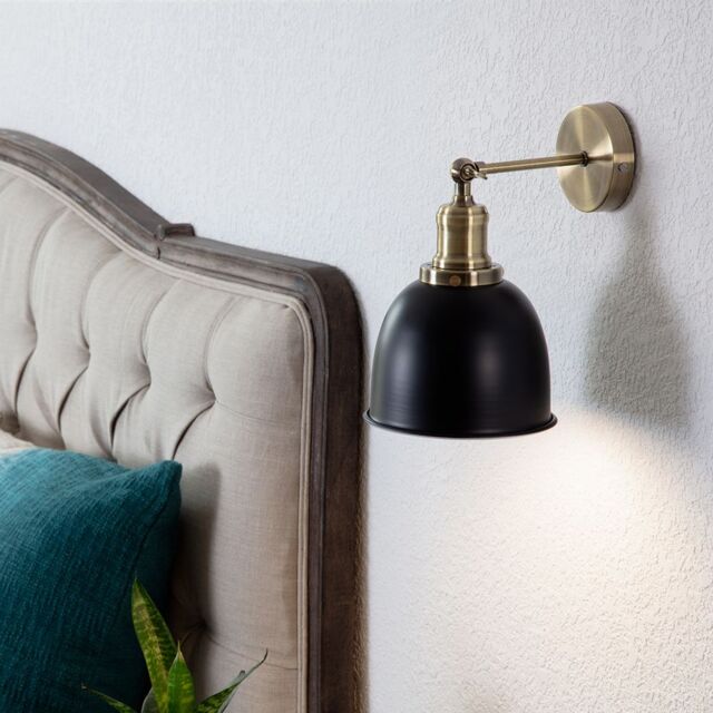 ValueLights Wilhelm Pair of Gold Indoor Wall Lights - image 1