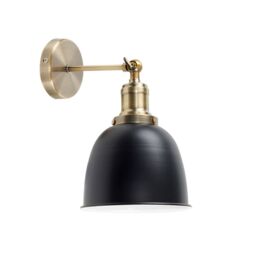 ValueLights Wilhelm Pair of Gold Indoor Wall Lights - thumbnail 2