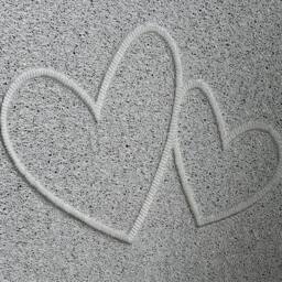 VOGREX 60x60cm Double Heart Non Slip Corner Shower Mat Anti Mould in Grey - Size: 60x60 cm - thumbnail 2