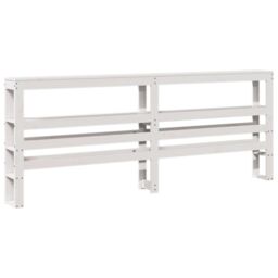 Berkfield Home Headboard with Shelves White 180 cm Solid Wood Pine - thumbnail 6