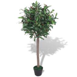 Berkfield Home Artificial Bay Tree Plant with Pot 120 cm Green - thumbnail 1