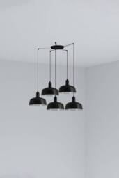 Netlighting Tatawin Medium Cluster Pendant Ceiling Light Gloss Black 5x E27