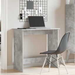 Berkfield Home Desk Concrete Grey 80x40x75 cm Engineered Wood - Size: 80 x 40 x 75 cm - thumbnail 3