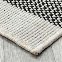 runrug Carpet Runner Rug - Indoor/Outdoor, Reversible, 2mm - 'Vichy' in Black - Size: 60 cm x 150 cm - thumbnail 4