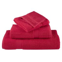 Berkfield Home Premium Sauna Towels SOLUND 10 pcs Red 80x200 cm 600 gsm - thumbnail 4