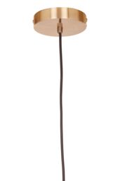Orsina Matte Black Pendant Light With Brass Holder, Birdcage-Inspired Ceiling Light, Minimalist Hanging Fixture in Gold - thumbnail 3