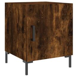 Berkfield Home Bedside Cabinets 2 pcs Smoked Oak 40x40x50 cm Engineered Wood in Brown - Size: 40 x 40 x 50 cm - thumbnail 3