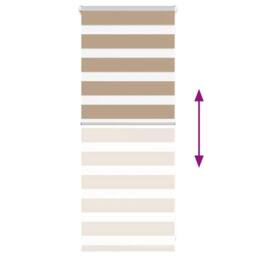 Berkfield Home Elegant Zebra Blind Sand Brown 55x100 cm Fabric Width 50.9 cm Pol - thumbnail 5