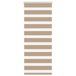 Berkfield Home Elegant Zebra Blind Sand Brown 55x100 cm Fabric Width 50.9 cm Pol - thumbnail 2