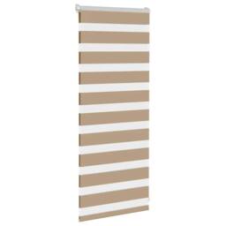 Berkfield Home Elegant Zebra Blind Sand Brown 55x100 cm Fabric Width 50.9 cm Pol
