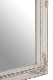 Orsina Classic Silver Finish Mirror, Antique Wall Mirror With Floral Reliefs, Regency-Inspired Mounted Mirror - thumbnail 4