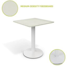 Hinsinc Beige Square Table- Coffee Breakfast Dining Table - Size: 0.6m2 - thumbnail 2