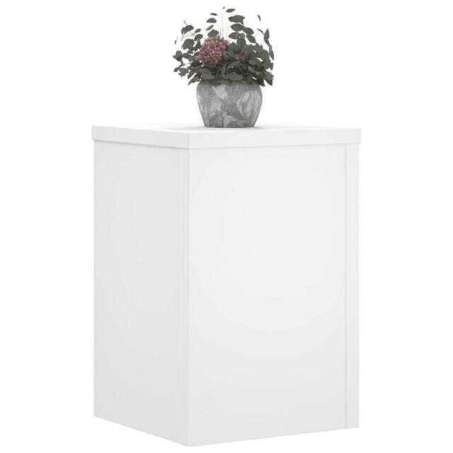 Berkfield Home Plant Stands 2 pcs White 25x25x35 cm Engineered Wood - Size: 25 x 25 x 35 cm - image 1