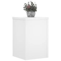 Berkfield Home Plant Stands 2 pcs White 25x25x35 cm Engineered Wood - Size: 25 x 25 x 35 cm - thumbnail 1