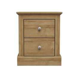 Lemon Pavilion Furniture Devon Bedside Cabinet - L39.5 x W45.9 x H55.2 cm - Oak in Brown - Size: 1 Pack