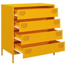 Berkfield Home Sideboard¬†Mustard Yellow 68x39x73.5 cm Cold-rolled Steel - thumbnail 4