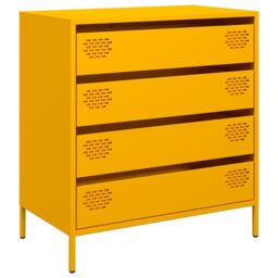 Berkfield Home Sideboard¬†Mustard Yellow 68x39x73.5 cm Cold-rolled Steel - thumbnail 2