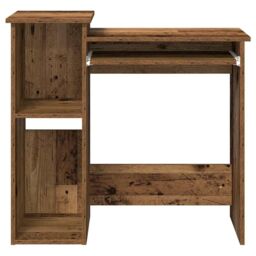 Berkfield Home Desk with Shelves Old Wood 84x40x78 cm Engineered Wood in Brown - Size: 84 x 40 x 78 cm - thumbnail 5