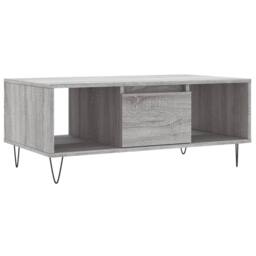 Berkfield Home Modern Coffee Table Grey Sonoma 90x50x36.5 cm Engineered Wood - thumbnail 3