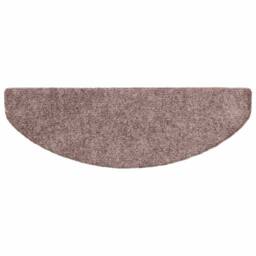 Berkfield Home 15 pcs Self-adhesive Stair Mats Needle Punch 65x21x4 cm Brown - Size: Medium - thumbnail 5