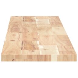 Berkfield Home Floating Shelf 120x20x2 cm Untreated Solid Wood Acacia in Brown - Size: 120 x 20 x 2 cm - thumbnail 5