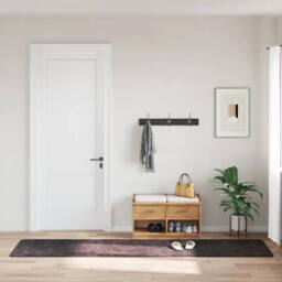Berkfield Home Rug Washable 80x300 cm Anthracite Anti Slip in Charcoal - Size: 100 cm diameter - thumbnail 2