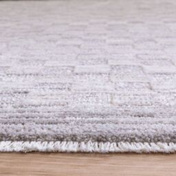 The Rug Shop UK Silver Border Modern Abstract Polyester Cotton Backing Area Rug - Size: 200 cm x 300 cm - thumbnail 2
